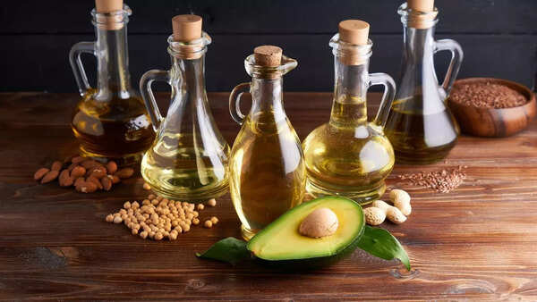 Selection of various hair oils in bottles