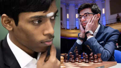 Anish Giri and R Praggnanandhaa, chess masters.